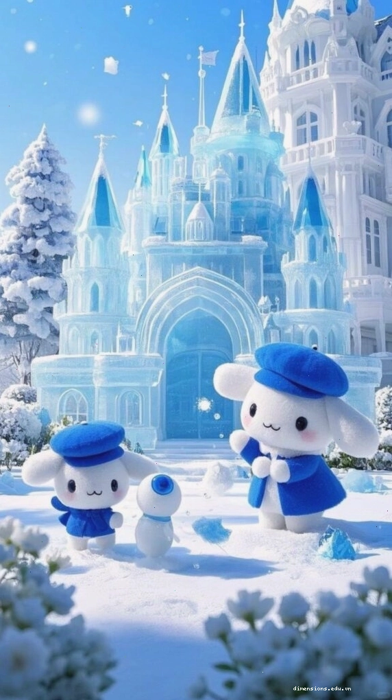 Cinnamoroll dạo chơi trong lâu đài băng tuyết