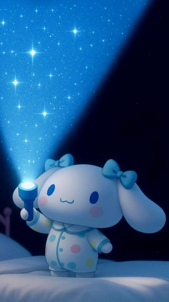 Cinnamoroll ngắm sao đêm lung linh