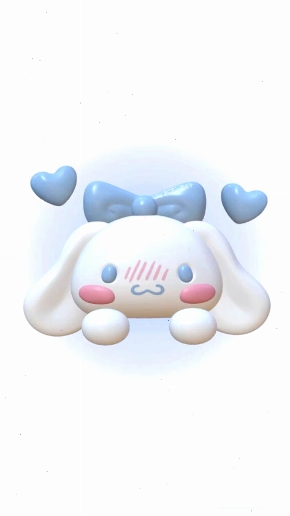 Cinnamoroll với má hồng và tim bay