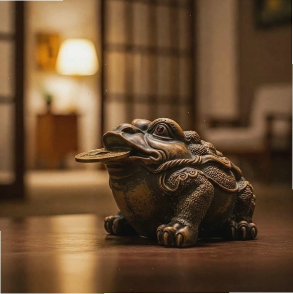 Đặt thiềm thừ mặt vào trong nhà để thu hút tài lộc