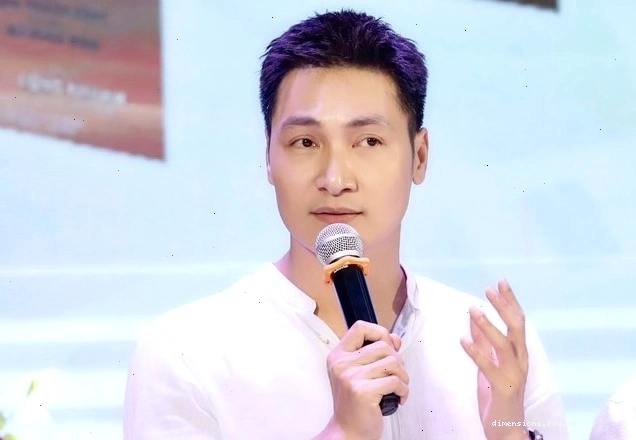 Diễn viên Mạnh Trường trong một buổi chụp hình ngoại cảnh