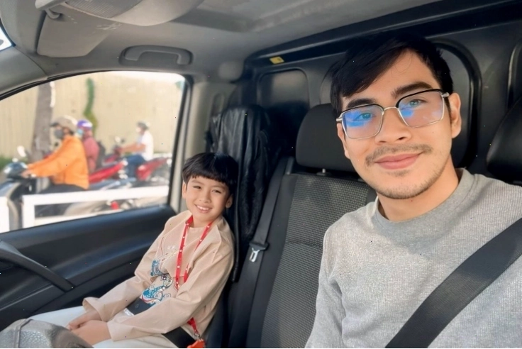 Diễn viên Thanh Bình bên con trai