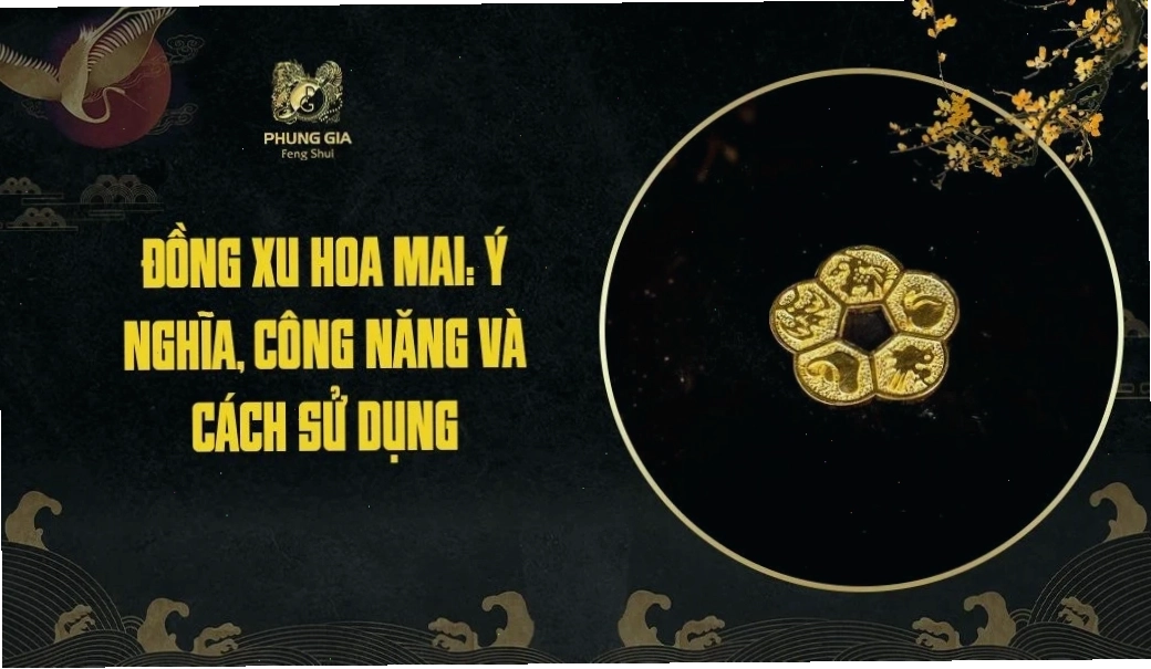 Đồng Xu Hoa Mai vật phẩm phong thủy chiêu tài