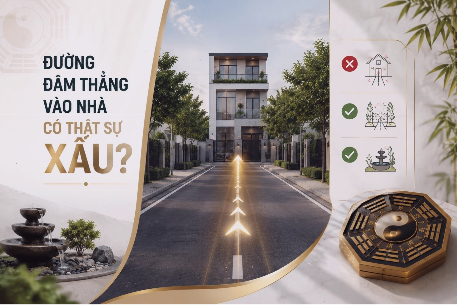 Đường dầm thẳng vào nhà có tốt không