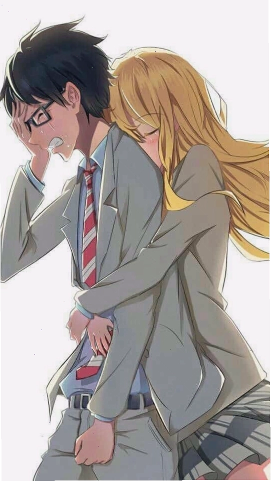 Hình ảnh anime cặp đôi buồn khóc trong mưa