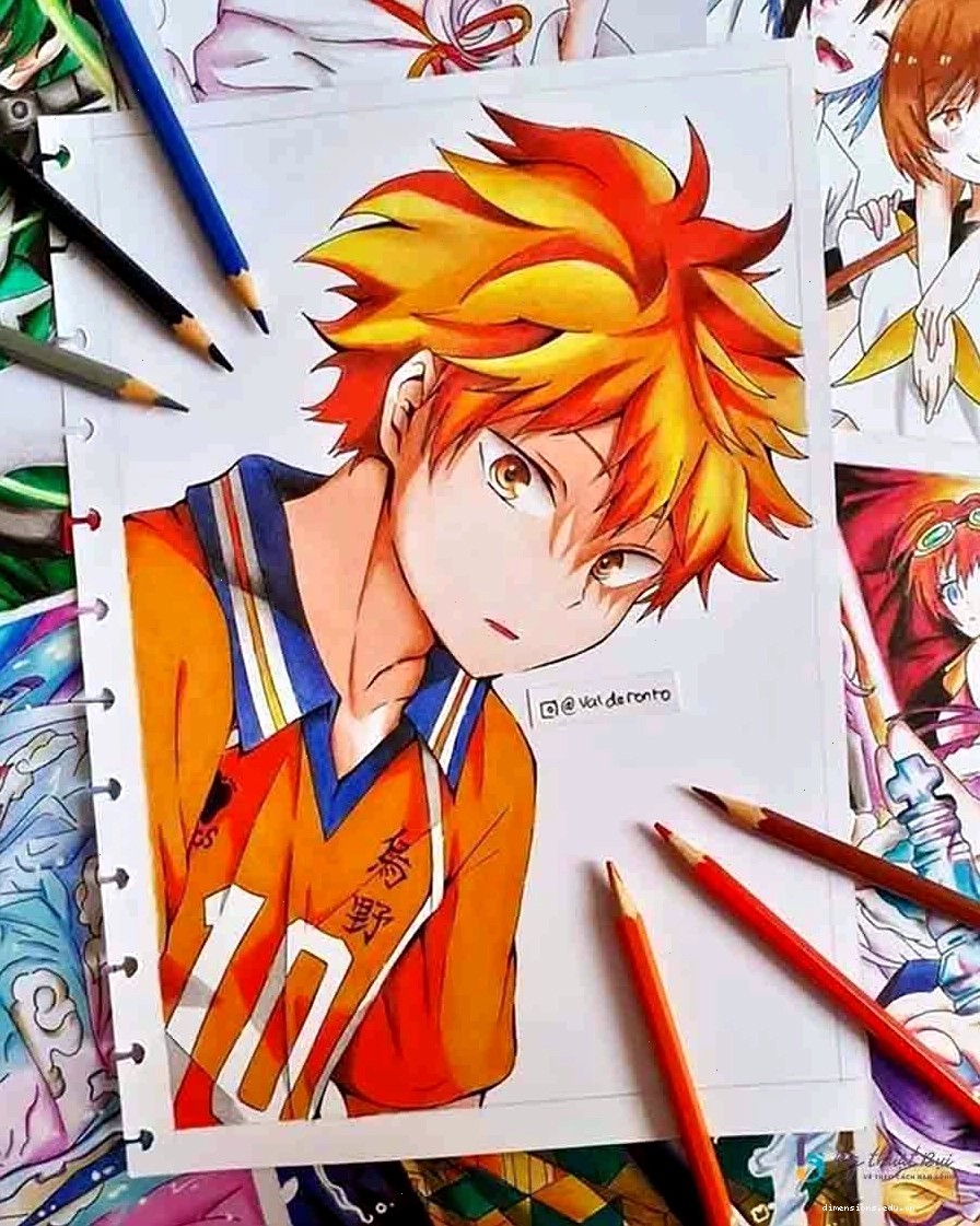 Hình ảnh anime vẽ với nhiều màu sắc khác nhau