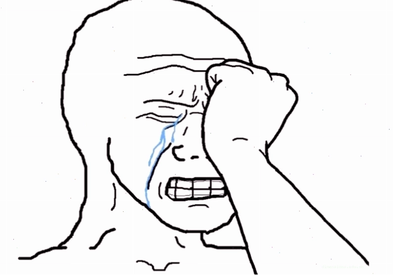Hình ảnh meme khóc với biểu cảm hài hước