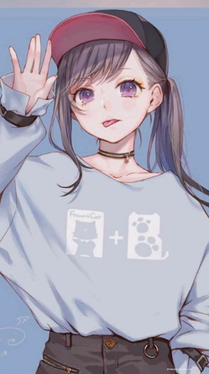 Hình anime nữ ngầu dễ thương đáng yêu