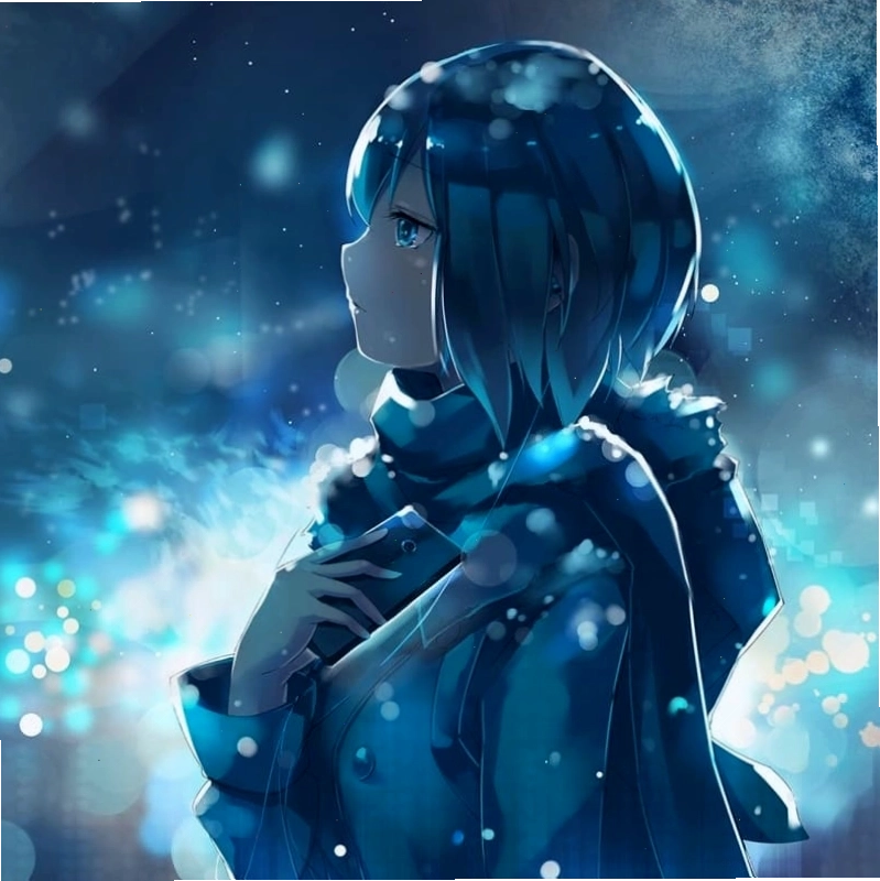 Hình đại diện anime chibi cô gái buồn với giọt nước mắt