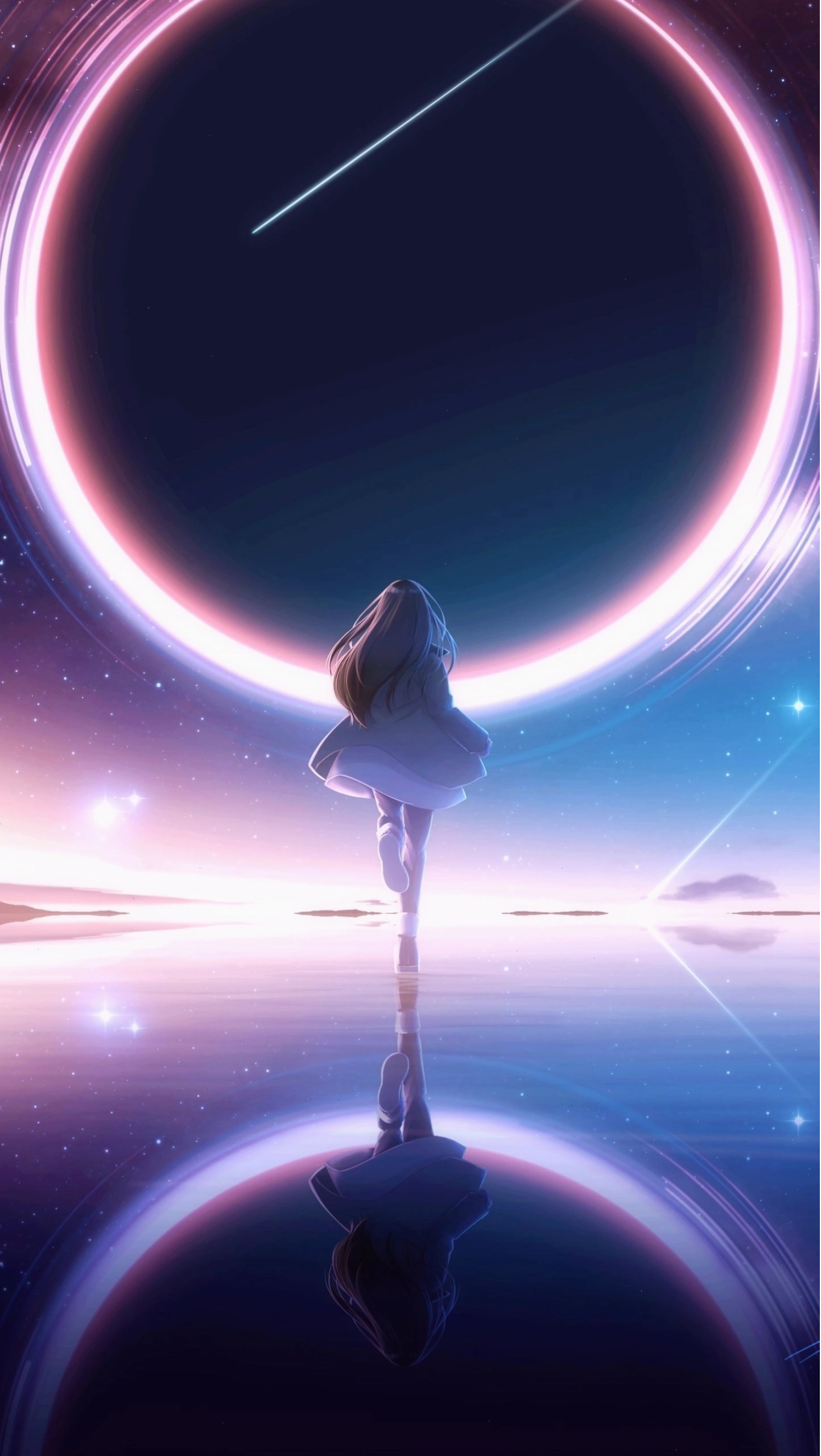 Hình nền điện thoại anime nữ với phong cách huyền bí