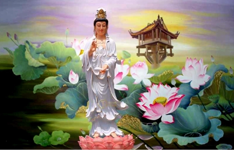 Hình nền Phật Quan Âm Bồ Tát mang lại sự bình an