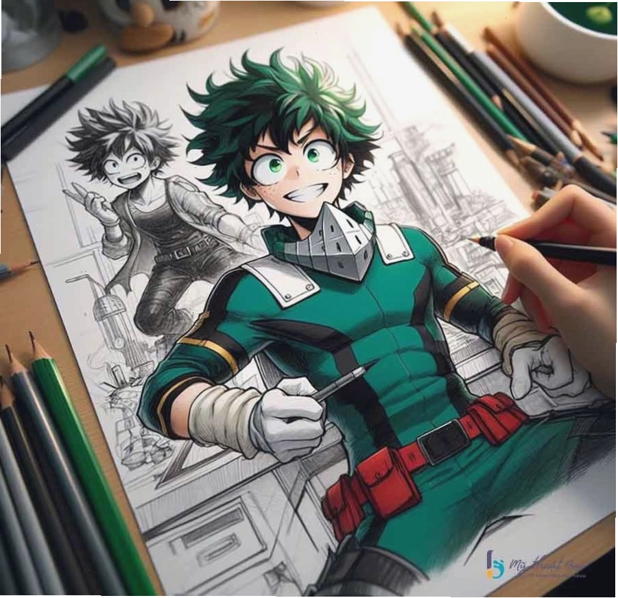 Hình vẽ anime nữ đơn giản ngầu với phong cách chibi