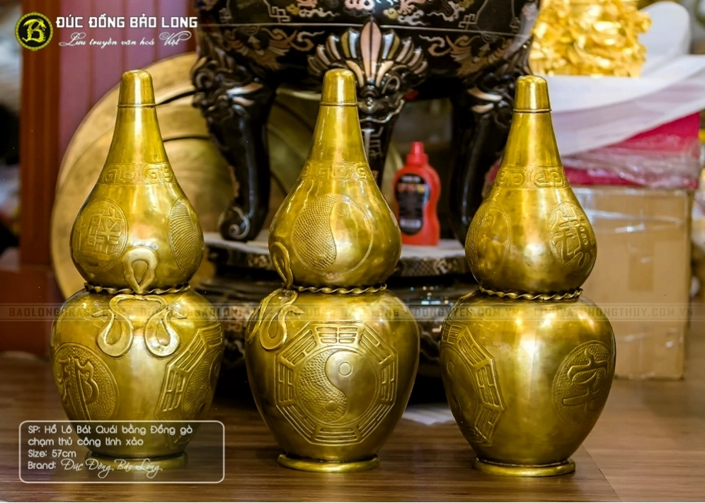 Khai quang hồ lô phong thủy bằng đồng