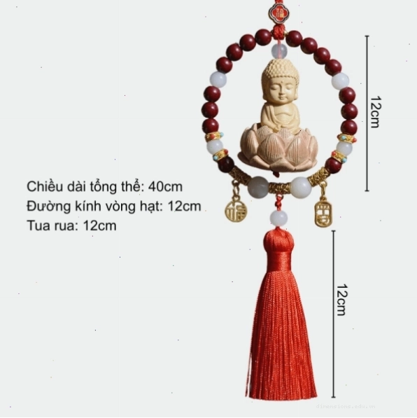 Khánh treo xe Phật Thích Ca - Vòng chu sa hộ hành tâm an