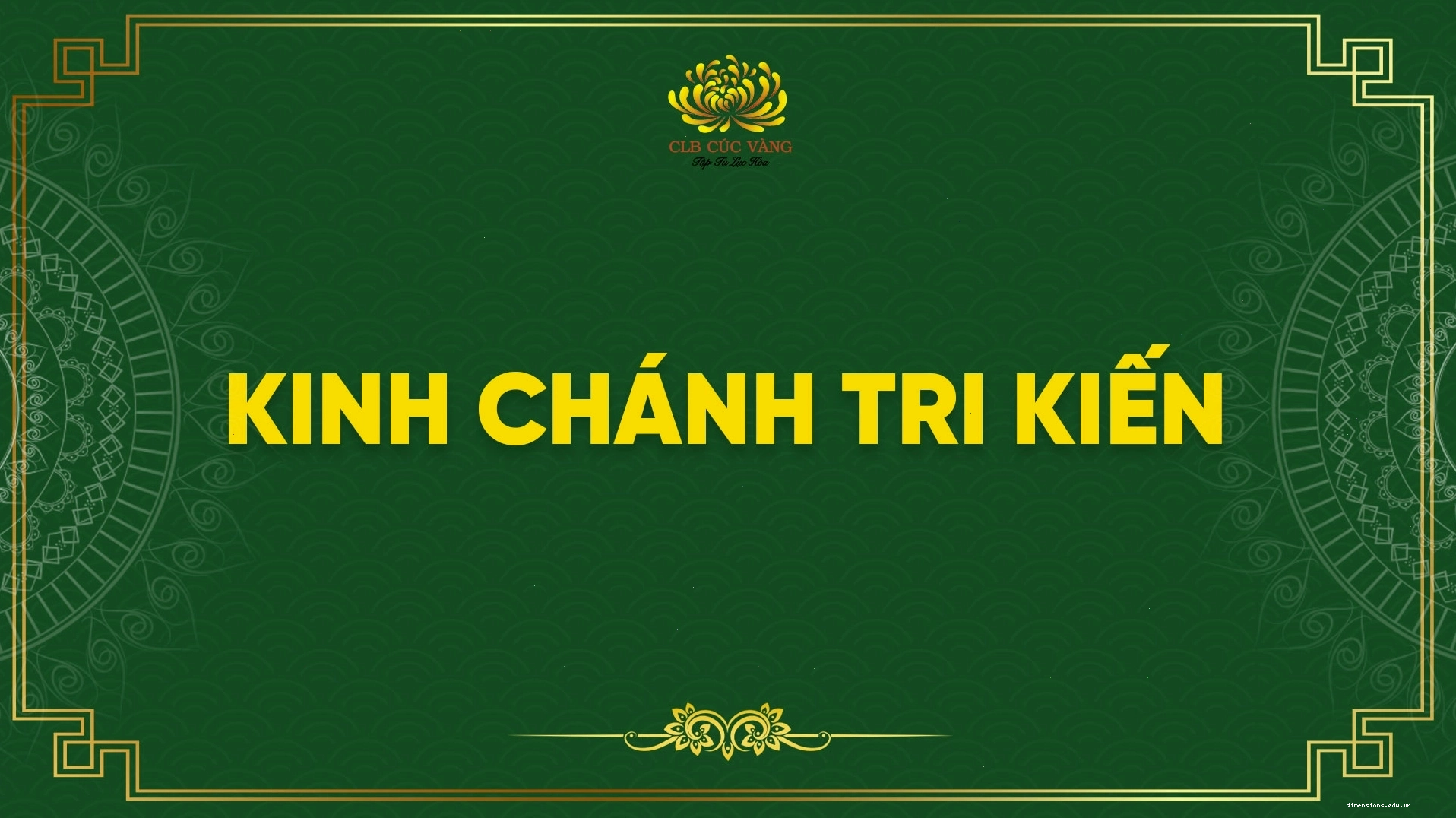Kinh Chánh Tri Kiến - Nền tảng của trí tuệ