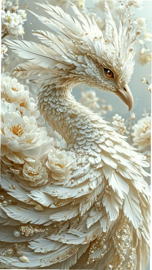 Lông vũ bạc sáng lấp lánh