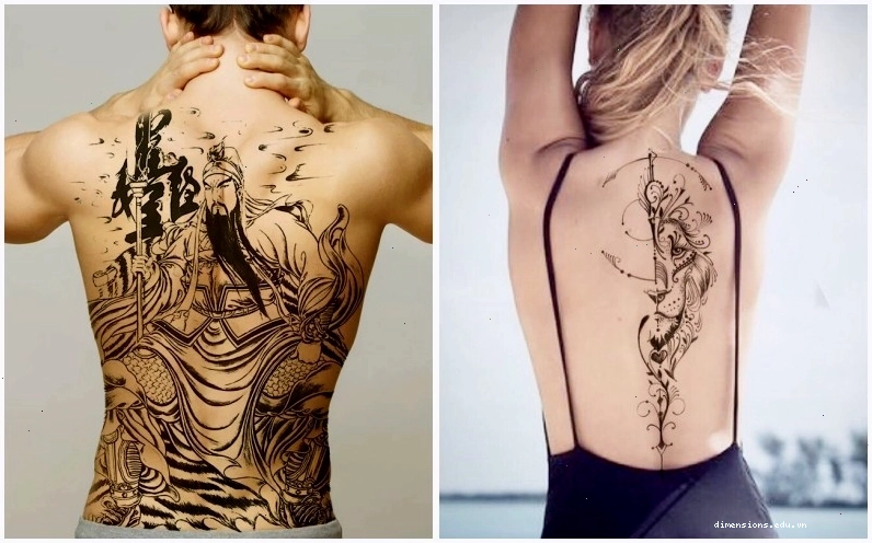 Lưng là vị trí lý tưởng để thực hiện các hình xăm kín phong thủy
