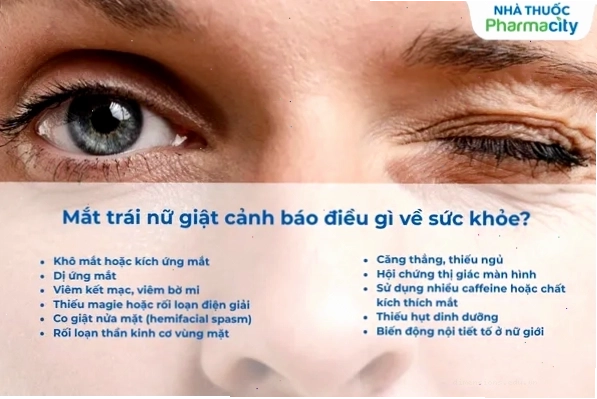 Mắt trái nữ giật cảnh báo bệnh gì?