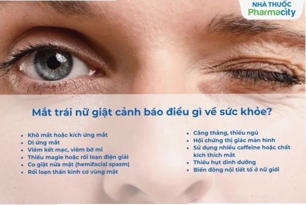 Mắt trái nữ giật cảnh báo bệnh gì