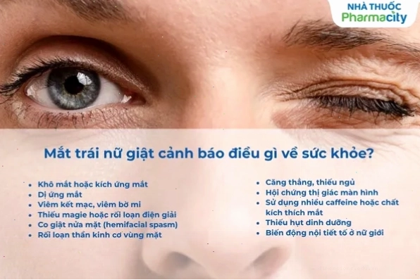 Mắt trái nữ giật cảnh báo bệnh gì theo khoa học