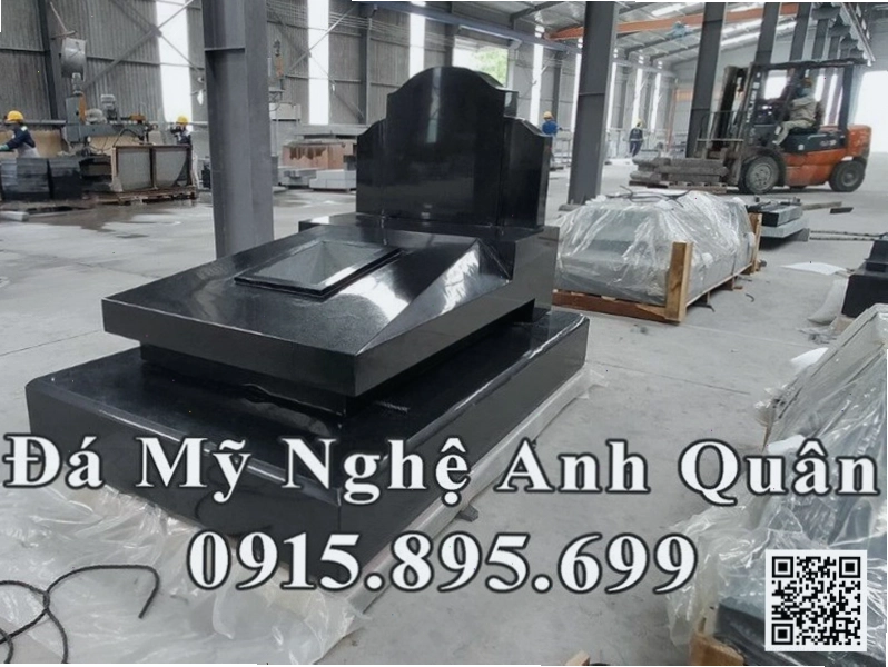 Mẫu mộ đá granite đẹp phù hợp cho việc đặt mâm cúng giỗ
