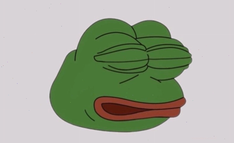 Meme ếch xanh với vẻ mặt tỉnh bơ
