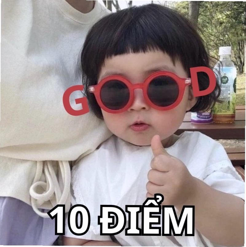 Meme em bé biểu cảm 10 điểm