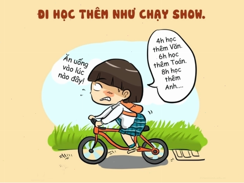 Meme miêu tả việc đi học