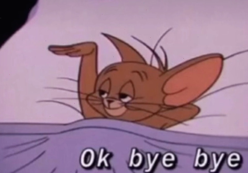 Meme tạm biệt thể hiện sự nhí nhảnh