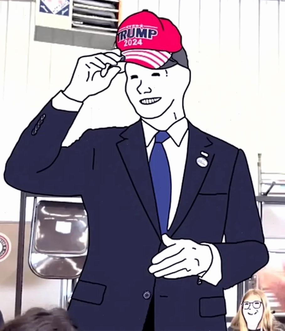 Minh họa Wojak meme với biểu cảm suy tư