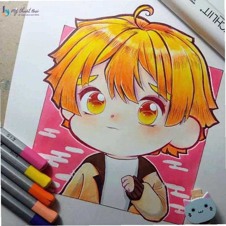 Nhân vật anime chibi với dáng vẻ dễ thương