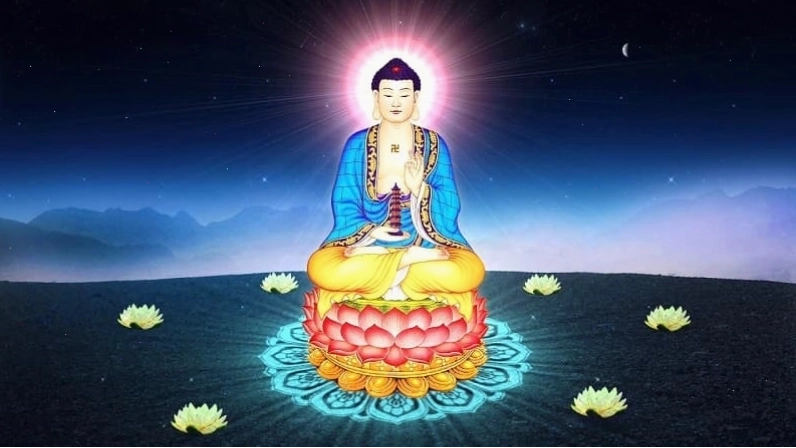 Phật A Di Đà đại diện cho ánh sáng phương Tây, mang lại sự an lạc