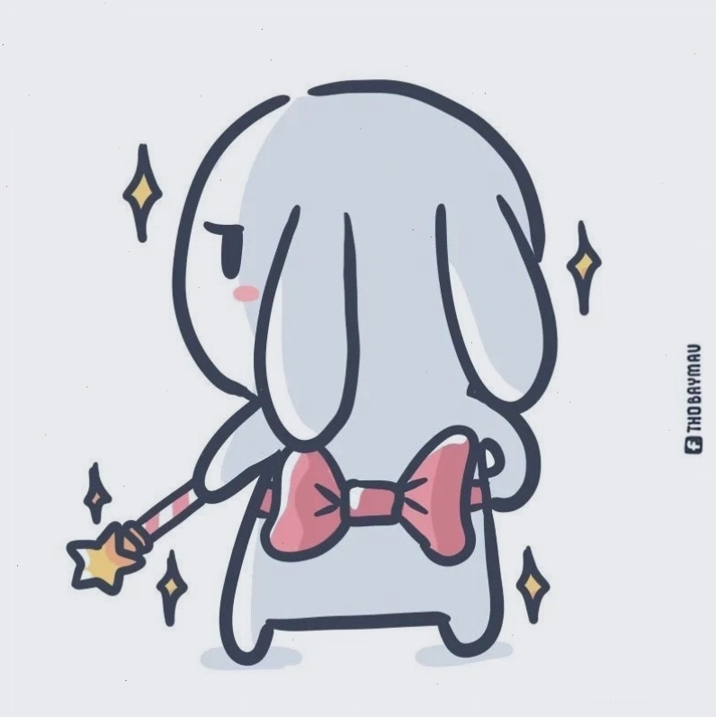 Thỏ bảy màu meme thể hiện sự buồn bã