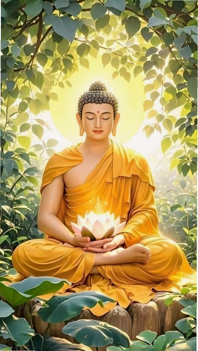 Tranh ảnh Phật đẹp có chữ treo tường