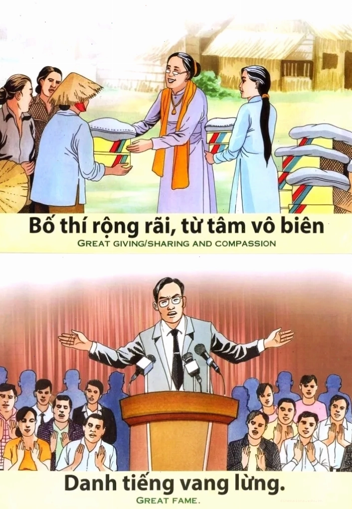 Tranh nhân quả minh họa về hậu quả của hành động