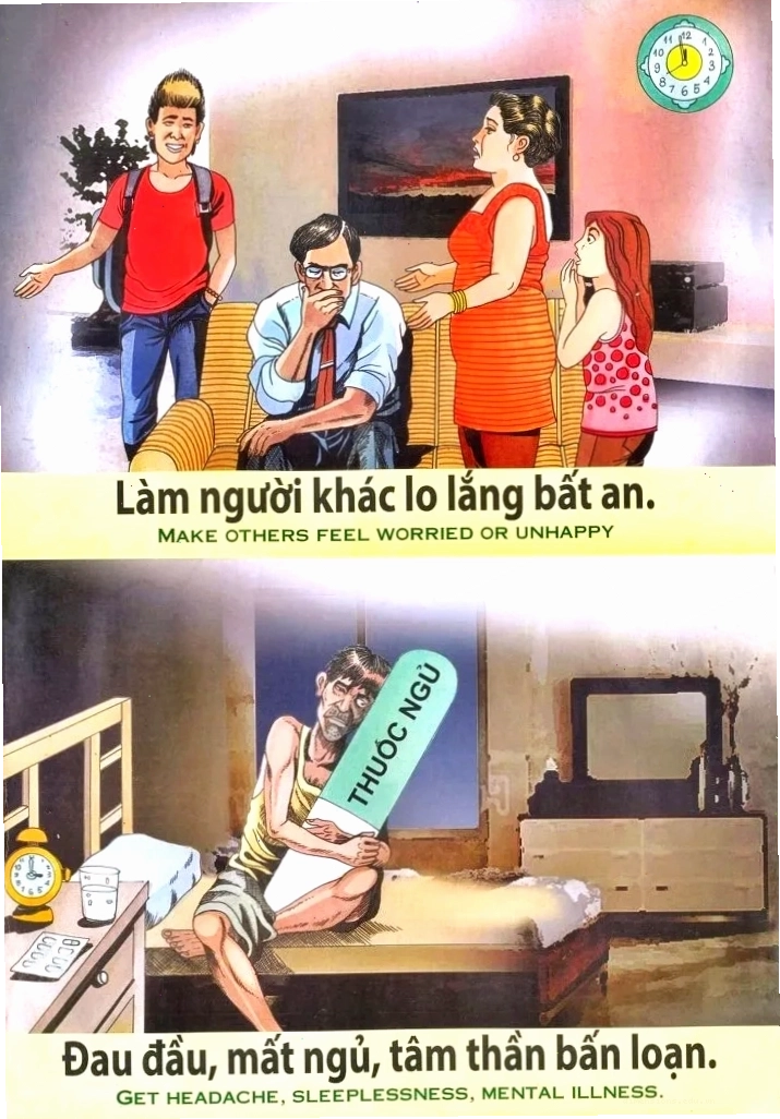 Tranh nhân quả thể hiện sự khác biệt giữa thiện và ác