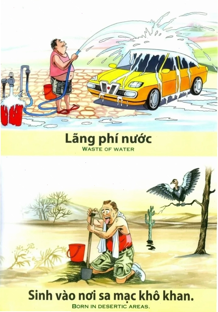 Tranh nhân quả thể hiện sự luân hồi và báo ứng