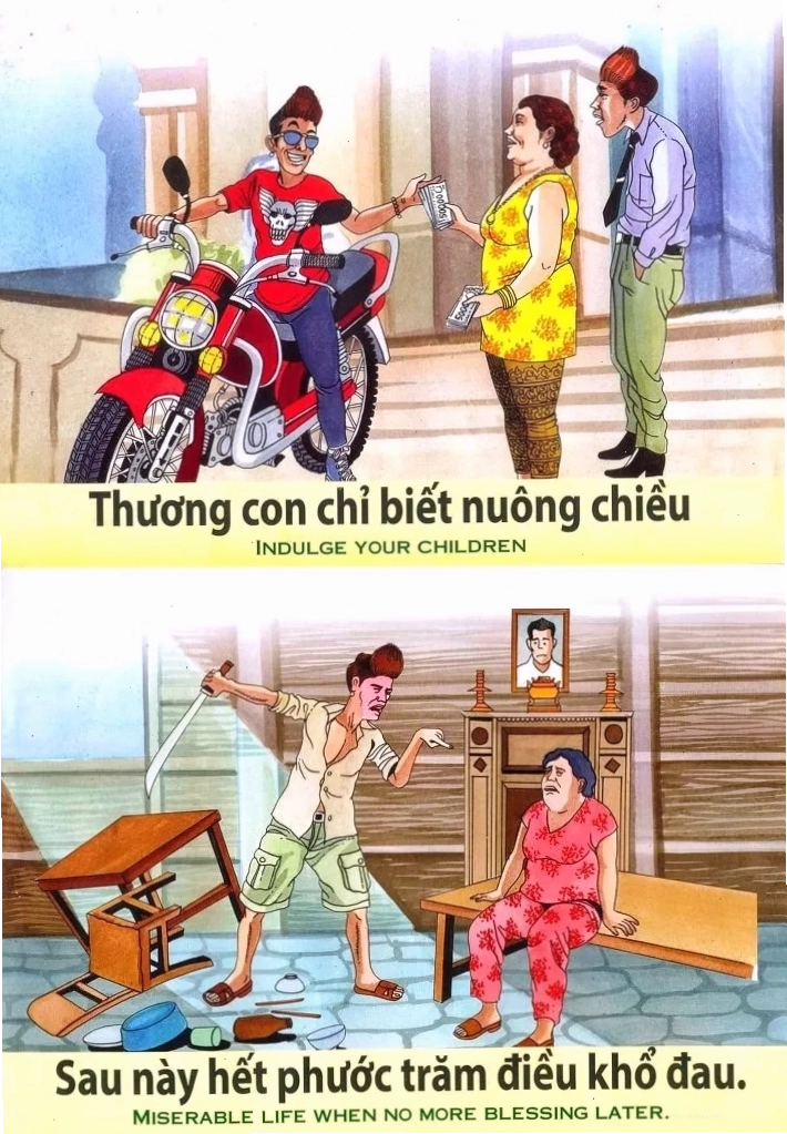 Tranh nhân quả về sự cân bằng của nghiệp báo