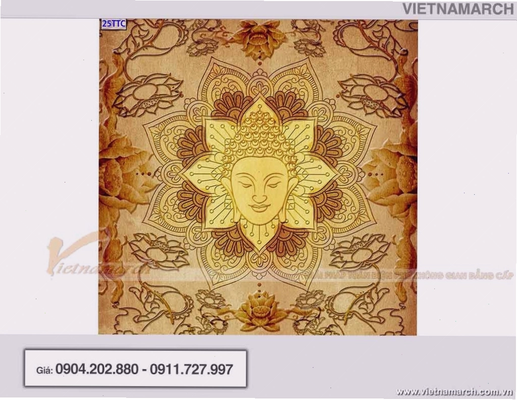 Tranh trang gương phòng thờ đẹp