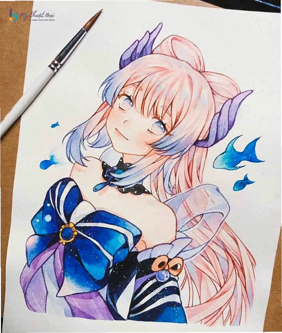 Tranh vẽ anime với nhiều dáng khác nhau