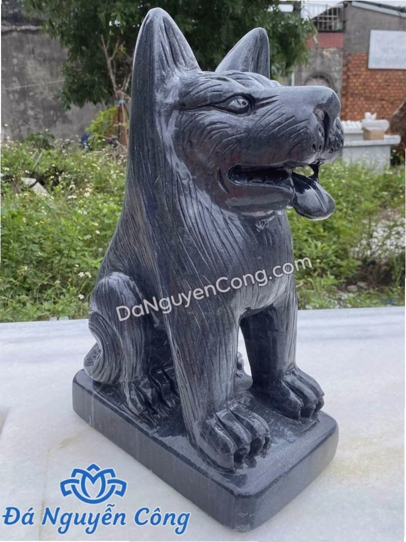 Tượng chó đá phong thủy cao 40cm