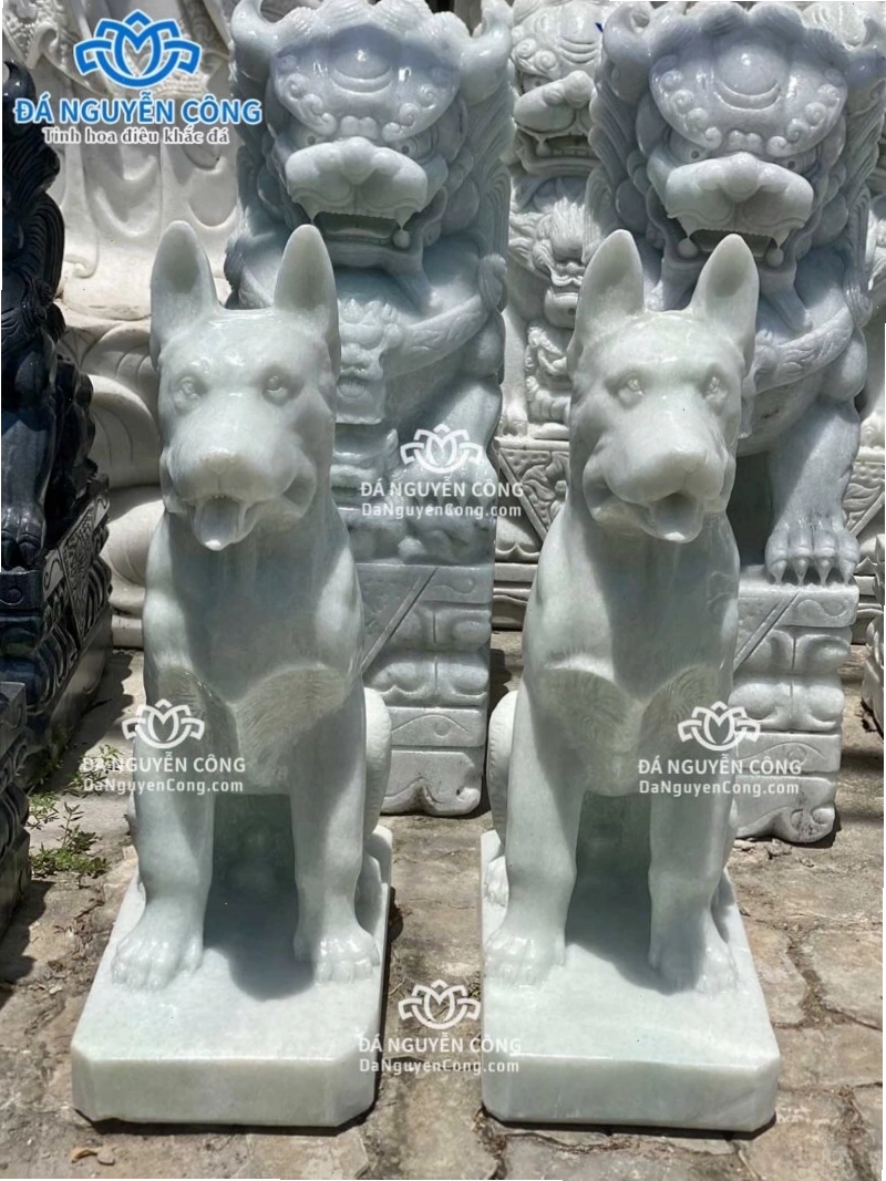Tượng chó đá trấn trạch cao 80cm