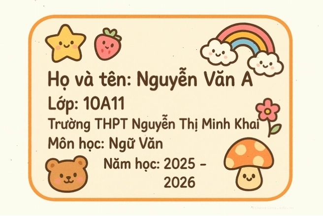 Tùy chọn màu sắc và font chữ cho logo lớp