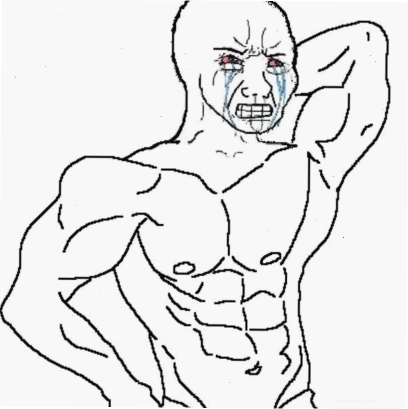 Wojak meme với dòng chữ hài hước