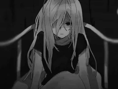Tuyển tập ảnh sad girl avatar anime đen trắng đầy cảm xúc